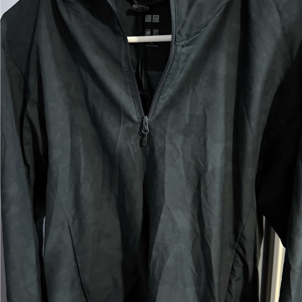 Uniqlo Navy Camo Rain Jacket